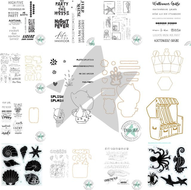 Cut & Emboss Folder Meerestierchen 2026 Metall-Stanzformen für Scrapbooking und Basteln - Bild 1