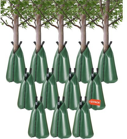VEVOR Baumbewässerungssack Set, 12er Pack, 75 Liter, Wiederauffüllbare Tröpfchenbewässerung für Jungbäume mit Reißverschluss zur gezielten Wurzelbewässerung - Bild 1