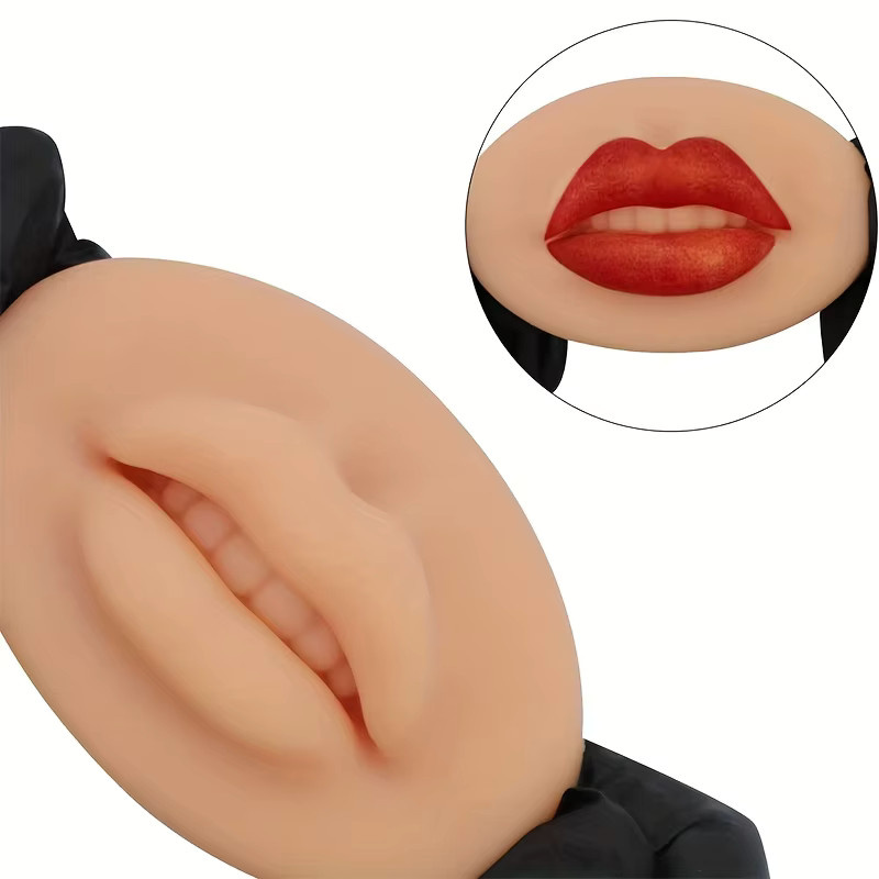 JC TATTOO Silikon-Lippen-Übungsmodell mit Zähnen, wiederverwendbar - Bild 5