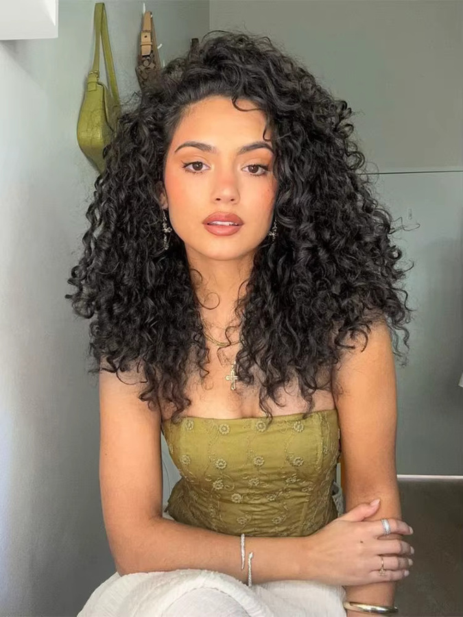 YAKIBEAUTY Clip-in Haarverlängerung, kurze Welle, schwarz, 4 Teile/Satz, Damen - Bild 7