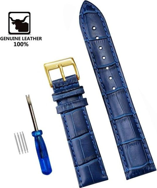 Uhrenarmband Leder, Stahl-Dornschließe, 14mm, Herren - Bild 1