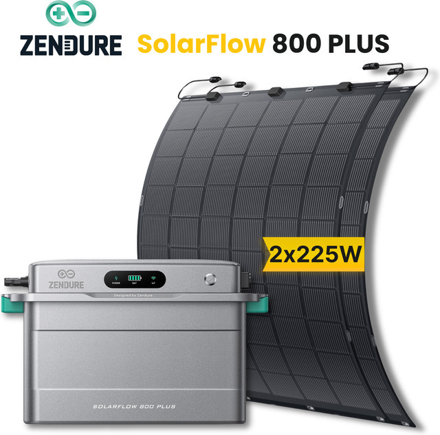 Zendure SolarFlow 800 Plus Balkonkraftwerk Komplettset mit 1,92 kWh Speicher und 450 W Leistung - Bild 1