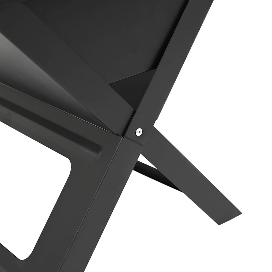 vidaXL Outdoor Grill aus Stahl in Schwarz B/T/H: 46 x 31 x 31 cm - Bild 3