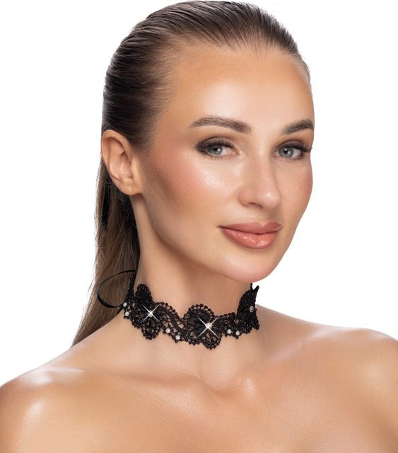 Cottelli ACCESSOIRES Halsband, Stickerei in Spitzenoptik, Damen - Bild 1