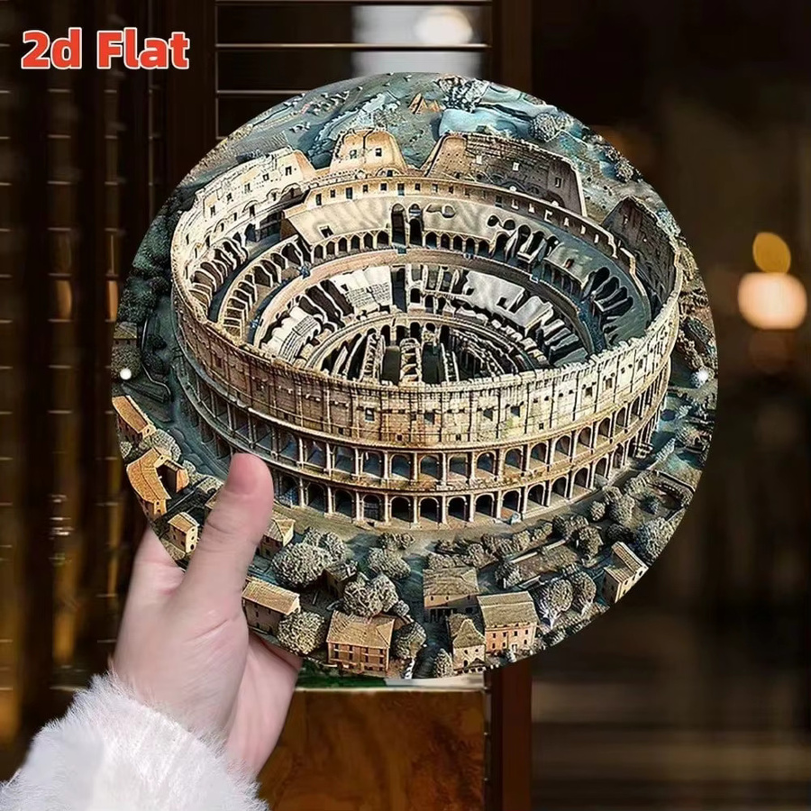 CIFBUY Metallschild Kolosseum Antikes Rom Wanddeko für Zuhause und Bar - Bild 4