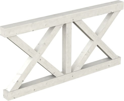 Skanholz Brüstung aus Holz in Weiß, B: 170 cm, H: 84 cm - Bild 1