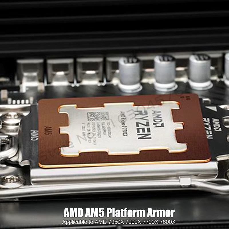 AM5 CPU-Rüstung mit Kupferverschluss für AMD 7950 und 7900, Anti-Biegung Rückplatte und wärmeleitende Patch-Hülle in Gold und Kupfer - Bild 4