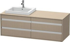 Duravit Waschtischunterschrank Ketho in Beige, Wandmontage, 4 Schubladen, B/T/H: 140 x 55 x 49,6 cm - Bild 1