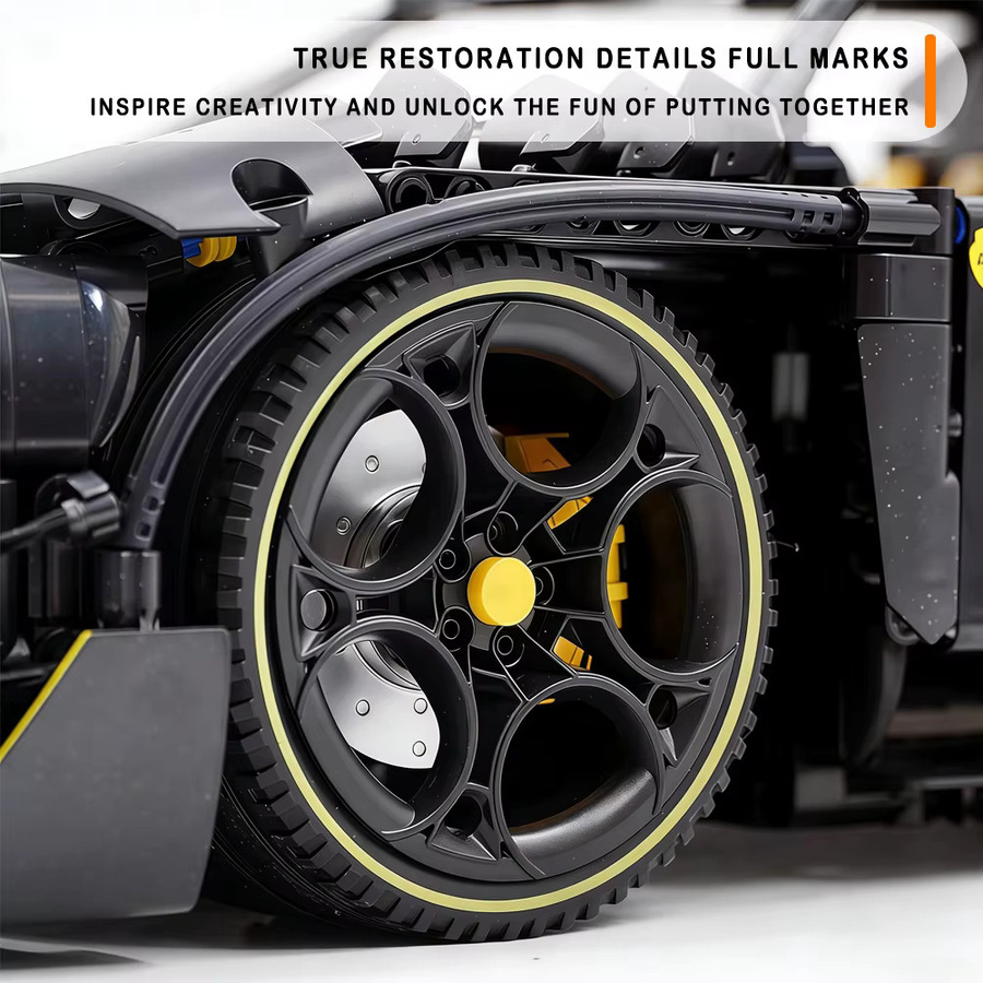 Yangkili FAl Sportwagen Modell Bausteine, Maßstab 1:8, 3729-teiliges Set - Bild 3