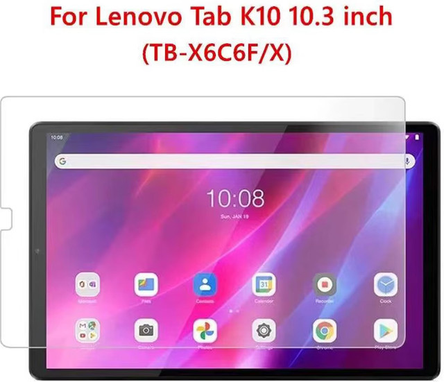 Lenovo Tab K10 Displayschutzfolie aus gehärtetem Glas mit 9H Härte, transparent, 1 Stück - Bild 1
