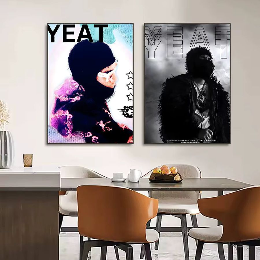 SINGER Y-Yeat Lyfestyle Album Poster HD Kunst Wanddeko wasserdicht für Wohnzimmer und Schlafzimmer B: 20 cm, H: 15 cm, T: 15 cm - Bild 2