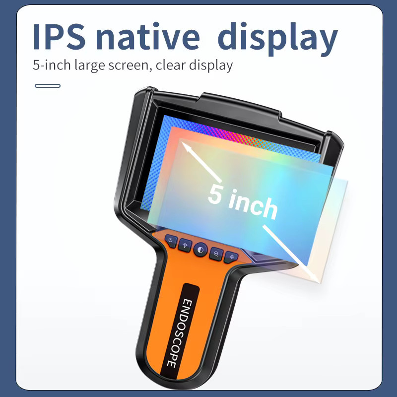 AOERWEI Industrie-Endoskopkamera mit 5-Zoll-LCD-Display, 1080P digitale Boreskop-Inspektionskamera, 5,5-mm-Mini-Kamera, IP67-wasserdicht, Farbe: Schwarz - Bild 4