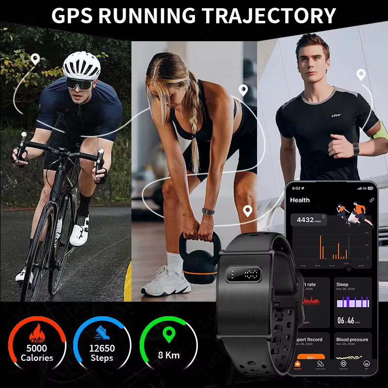 LIGE Sport-Smartband in Schwarz mit GPS, Schlafüberwachung und Anruferinnerung - Bild 2