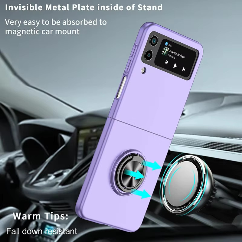 Magnetische 360 Grad rotierende Ringhalterungshülle für Samsung Galaxy Z Flip 3 4 5 6 in Blau oder Lila - Bild 3