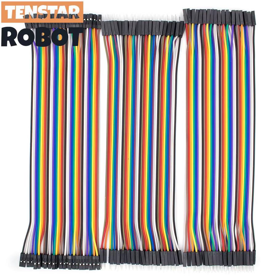 TENSTAR ROBOT Dupont Jumper Kabel Set 20 cm 40Pin Stecker auf Stecker, Buchse auf Stecker und Buchse auf Buchse Mehrfarbig - Bild 2