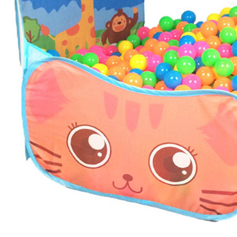 Neoglint Kinder Bällebad Cartoon-Giraffe mit Basketballkorb, Blau - Bild 2