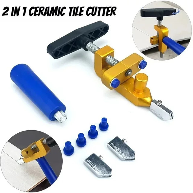 EQZ Keramik Cutter mit Diamant-Roller zum Schneiden von Glas und Fliesen als Handwerkzeug-Zubehör - Bild 1