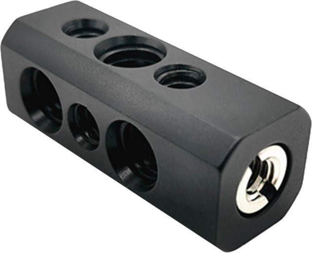 MagiDeal Blitzschuh-Adapter aus Aluminiumlegierung in Schwarz mit 1/4-20 Gewindeloch und 3/8 Zoll Schraubenloch für LCD-Licht und Blitzlicht - Bild 1