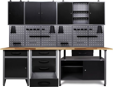 Ondis24 Werkstatt-Set Tüftler aus Metall in Anthrazit und Grau, B/T/H: 240 x 60 x 205 cm - Bild 1