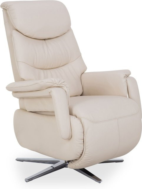 Relaxsessel Mondo Relaks in Beige mit Lederbezug und elektrischer Funktion - Bild 1