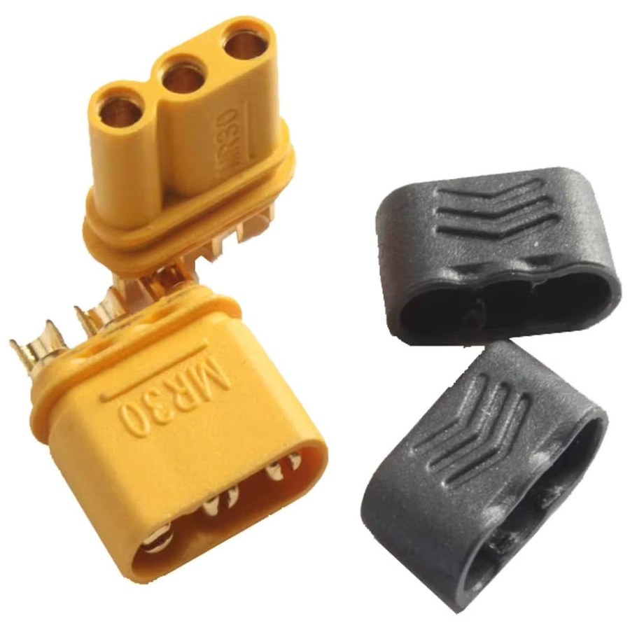 Amass MR30 3-Pin Locking Stecker Set Männlich und Weiblich Gelb für DC Motoren und RC Drohnen 10 Stück - Bild 3