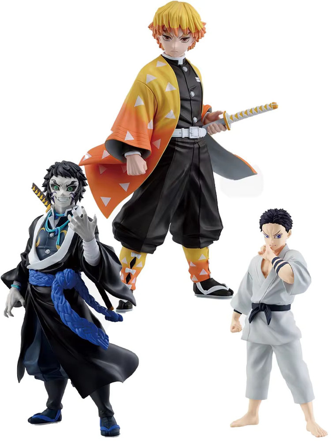 Bandai Ichiban Kuji Anime Figuren Set Demon Slayer Agatsuma Zenitsu Kaigaku Akaza Multicolor - Bild 4