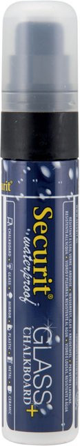Securit Flüssigkreidemarker Waterproof mit rechteckiger Spitze in Schwarz - Bild 1