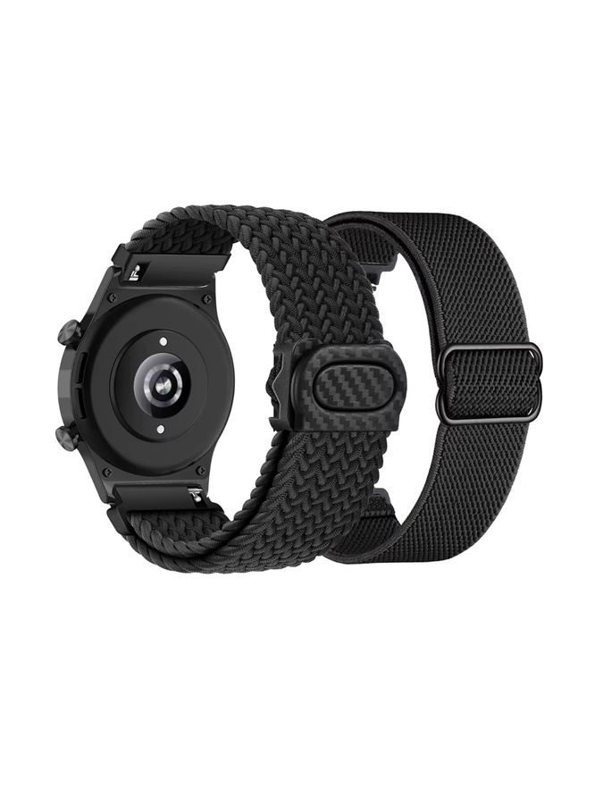 DAINU Uhrenarmband Nylon, Schwarz, Unisex, Honor Watch GS 4/GS3/GS 3i/GS Pro/Magic Watch 2 46 mm - Bild 5