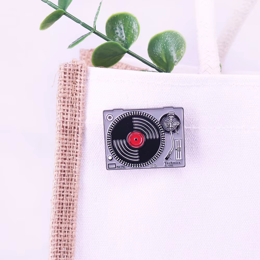 Technics Emaille Pin, Audio-Tonbandgerät, Silber, Unisex - Bild 1