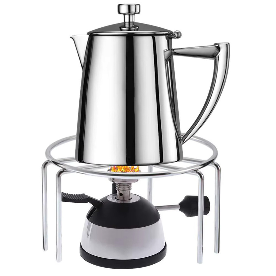 Alloet Butan-Mini-Brenner für Tisch-Siphon in Schwarz mit verstellbarer Flamme für Camping und Picknick - Bild 5