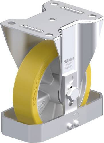 Blickle B-ALTH 151K-FS Stahlblech-Bockrolle in Silber mit 150 mm Rad-Durchmesser und 400 kg Tragfähigkeit - Bild 1