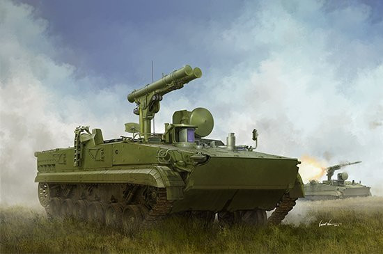 Trumpeter Russian 9P157-2 Khrizantema-S Anti-tank system, Grün - Bild 1