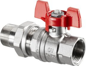 Oventrop Kugelhahn Optibal DN 32, PN 16, Messing vernickelt, Farbe: Chrom - Bild 1