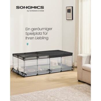 SONGMICS Kleintiergehege Käfig mit atmungsaktivem Gewebe in Weiß - Bild 2