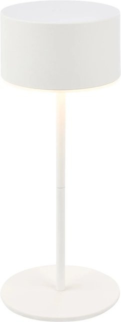 Brilo Akku-LED-Tischleuchte Kira in Altweiß, dimmbar und höhenverstellbar, Durchmesser: 8 cm, Höhe: 19 cm - Bild 1
