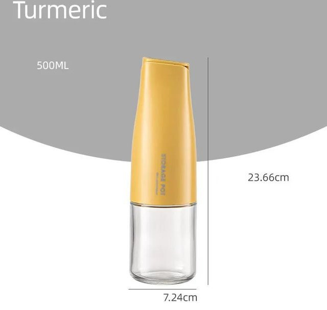Auslaufsichere Glas-Ölflasche von Stylish Houses in Gelb mit automatischem Verschluss, 500 ml - Bild 1