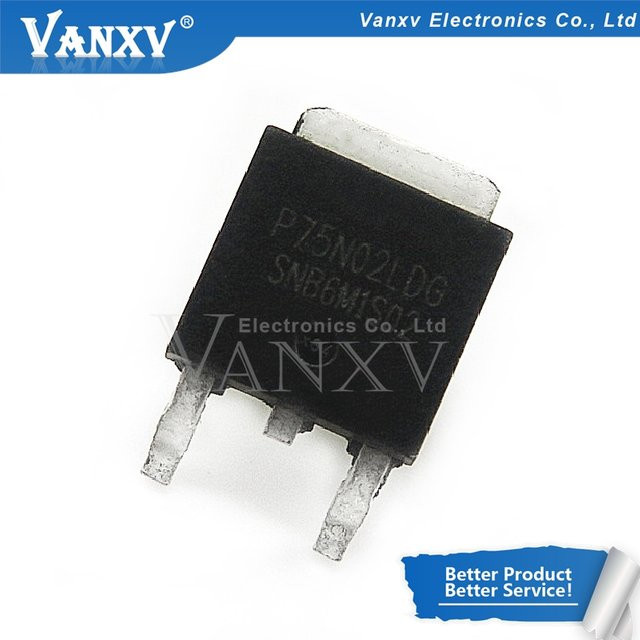 Leistungsstarke MOSFET Transistoren P75N02LDG ME15N10-G IRFR210A MDD3754 CS8N65AO in Schwarz (TO-252 Gehäuse) - Bild 1