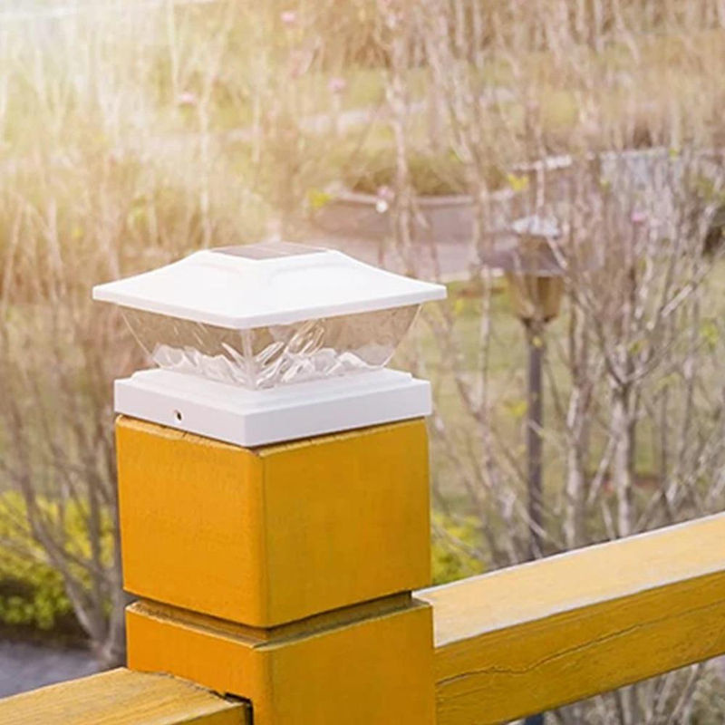 LIUXING Solar Pfostenleuchte LED Außenlampe für Garten und Terrasse, Wasserdicht IP65, Weiß - Bild 8
