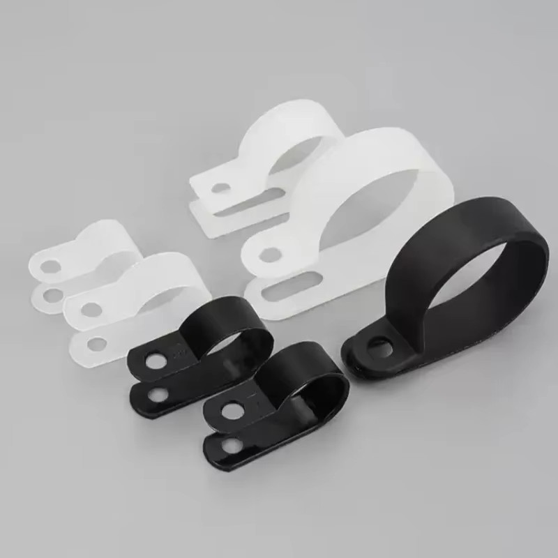 Nylon R-Typ Kabelklemmen Organizer zur Montage von elektrischen Armaturen in Weiß - Bild 3