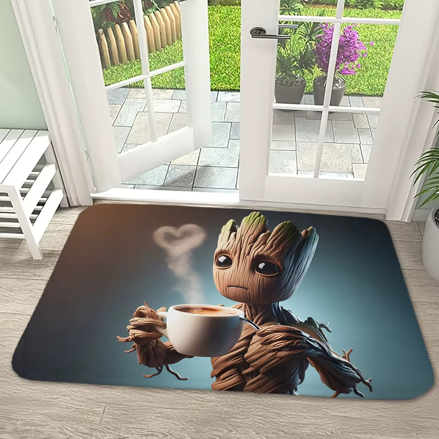 Beast Kingdom Marvel Groot Bodenteppich, rutschfeste und schnell trocknende Matte für Eingangsbereich, Badezimmer oder Küche, Mehrfarbig, B/T: 60 x 40 cm - Bild 5