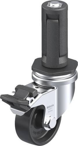 Blickle LRA-POA 50G-FI-ER03 Lenkrolle mit Feststeller in Schwarz mit 50 mm Rad-Durchmesser und 75 kg Tragfähigkeit - Bild 1