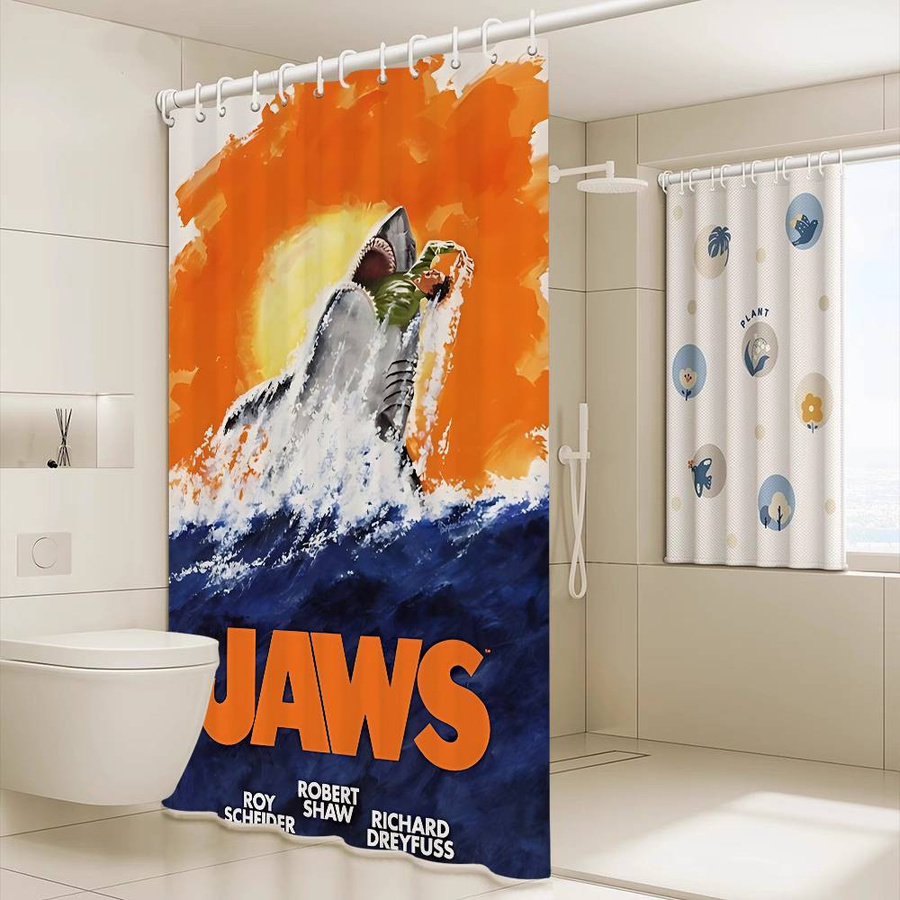 J-JAWS Film Duschvorhang mit abstraktem Muster in Multicolour, wasserdicht und maschinenwaschbar aus Polyester, B: 180 cm, H: 200 cm - Bild 2