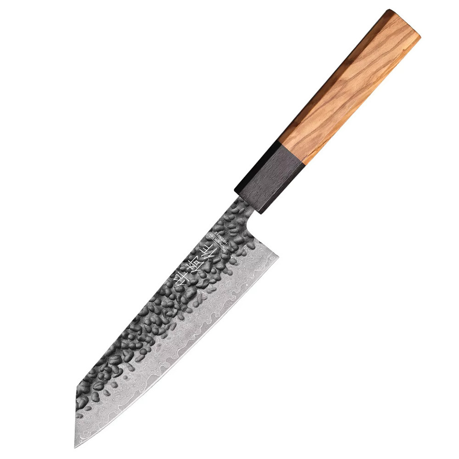 HUAYIGRAND Kiritsuke Bunka Messer aus 67-lagigem Damaszener Stahl, handgeschmiedetes japanisches Kochmesser mit Holzgriff, 15,24 cm - Bild 7