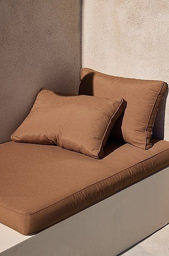 PALLAS Auflagenset Europalette in Braun mit abnehmbarem Bezug und Schaumstofffüllung, B/T/H: 120 x 120 x 12 cm - Bild 1