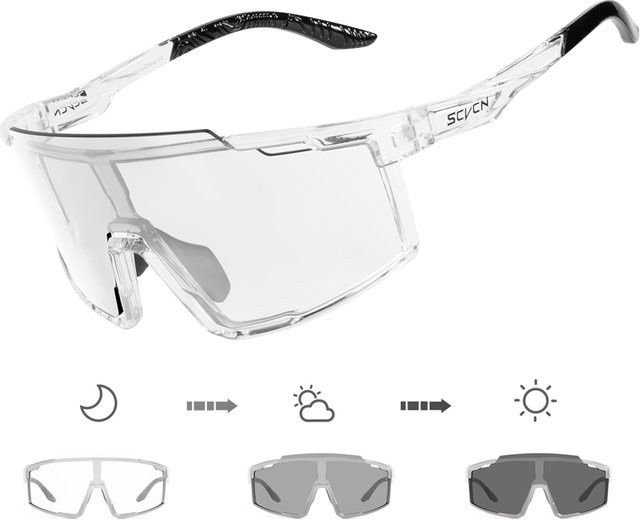SCVCN Sportsonnenbrille Photochrome, Vollrand, Unisex, Kunststoff - Bild 1