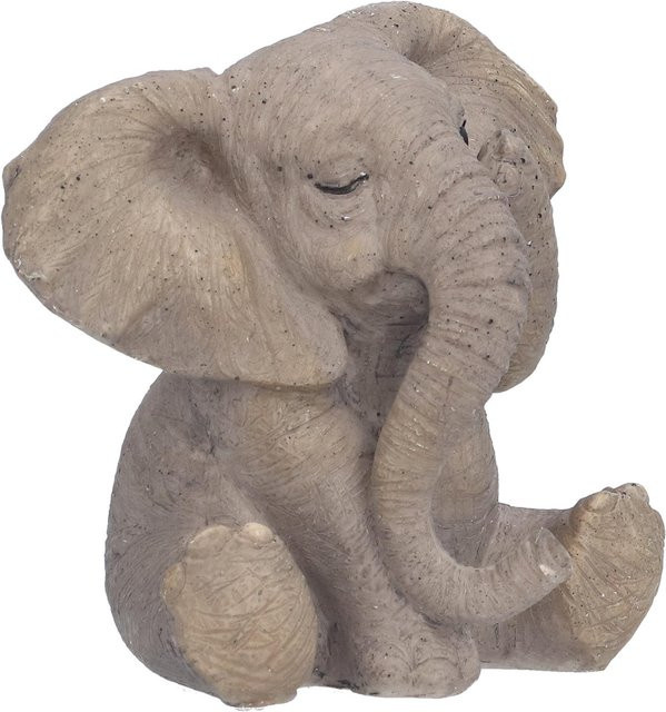 KaiSai Elefantenstatue aus Harz in Grau als dekoratives Ornament für dein Wohnzimmer oder Schlafzimmer - Bild 1