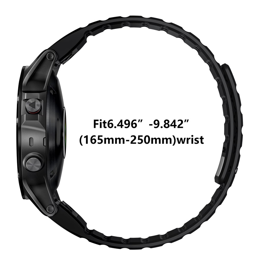 CHIICSMART Uhrenarmband Silikon, Schwarz, Unisex - Bild 4