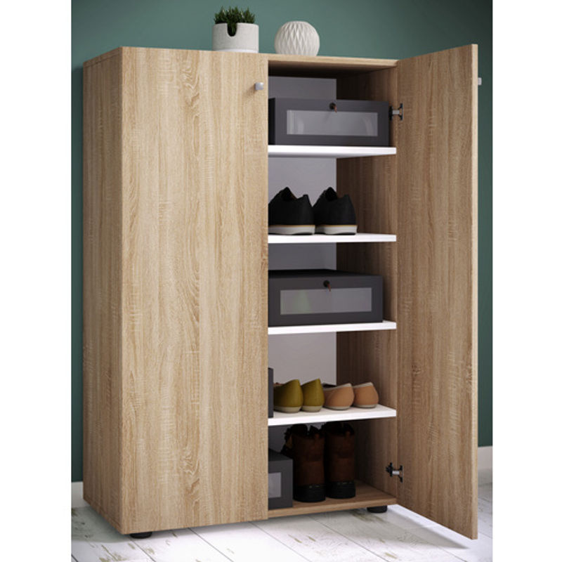 VCM Schuhschrank Lona in Sonoma-Eiche mit 2 Drehtüren, B/H/T: 70 x 110 x 39 cm - Bild 2