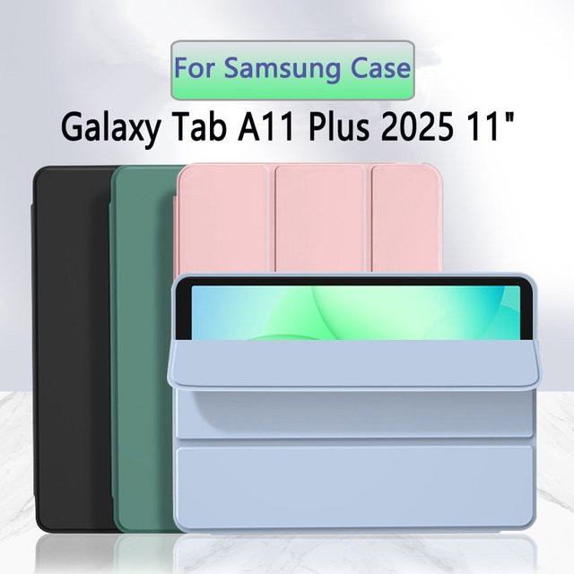 Magnetische Klapphülle für Samsung Galaxy Tab A11 Plus 11 Zoll 2025 mit Ständerfunktion in Grün - Bild 1