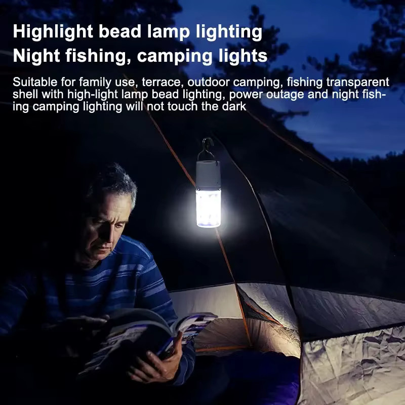LINYILIGHT LED Campinglaterne wiederaufladbar mit Clip-Haken und omnidirektionaler Beleuchtung in Weiß - Bild 4